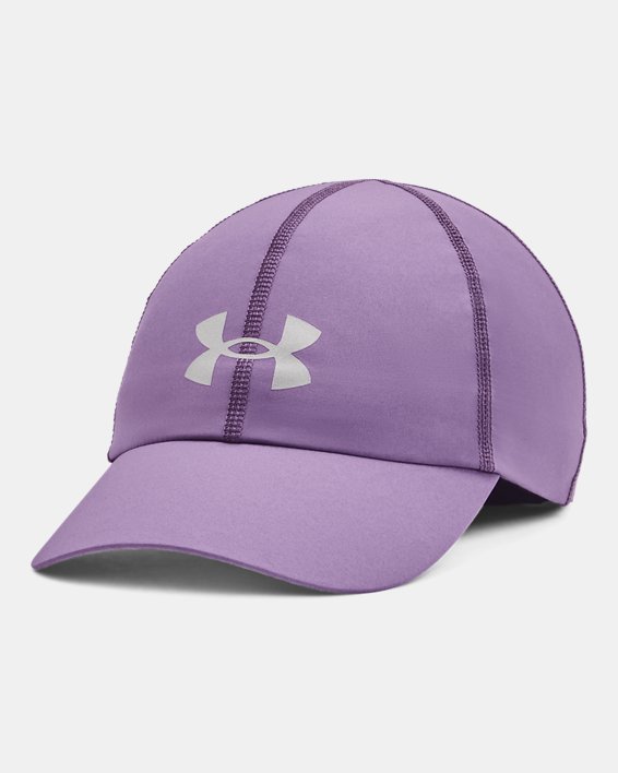 女士UA Shadow Run Adjustable運動帽 in Purple image number 0